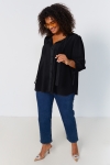 plain voile shirt with flat pleats