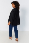 plain voile shirt with flat pleats