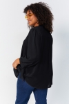 plain voile shirt with flat pleats