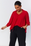 Plain voile layered blouse