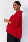 Plain voile layered blouse