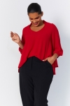 Plain voile layered blouse