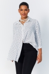 polka dot print trapeze shirt