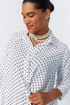 polka dot print trapeze shirt