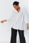 polka dot print trapeze shirt