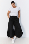 Plain suede effect culotte skirt