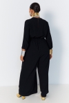 Plain top-hat wrapover jumpsuit