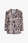 Printed blouse with lurex thread