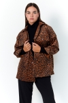 Animal print velvet shirt