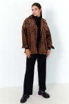 Animal print velvet shirt