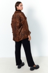 Animal print velvet shirt