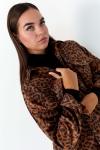 Animal print velvet shirt