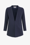 Collarless plain suit jacket