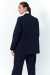 Collarless plain suit jacket