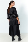 Trapeze tunic in plain satin effect