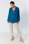 Plain voile layered blouse