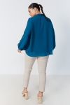 Blouse en voile uni en superposition