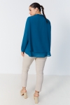 Plain voile layered blouse