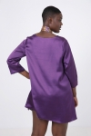 Trapeze tunic in plain satin effect