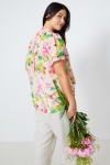 Chemise avec plis plats impression floral