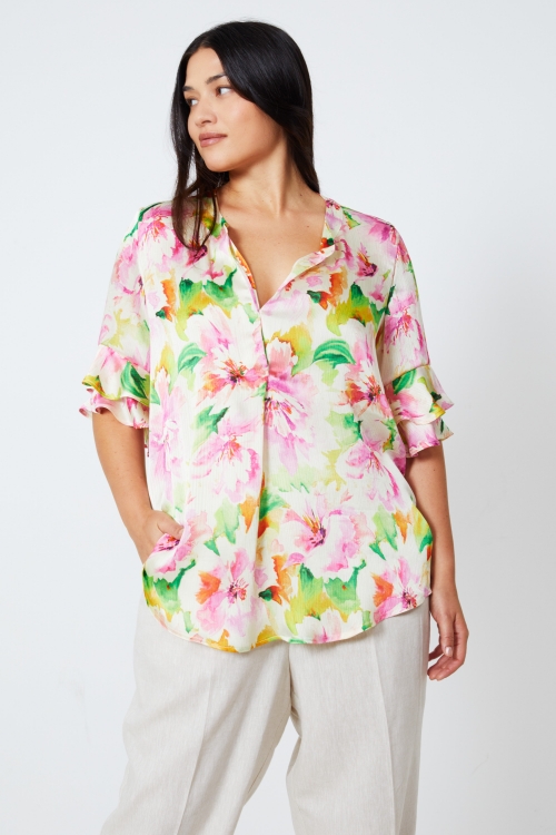 floral print blouse