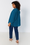 plain voile shirt with flat pleats