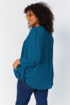 plain voile shirt with flat pleats