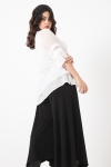 Layered trapeze blouse in plain voile