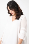 Layered trapeze blouse in plain voile