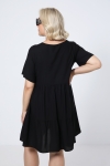 Robe mi-longue unie de style bohème