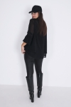 Layered trapeze blouse in plain voile