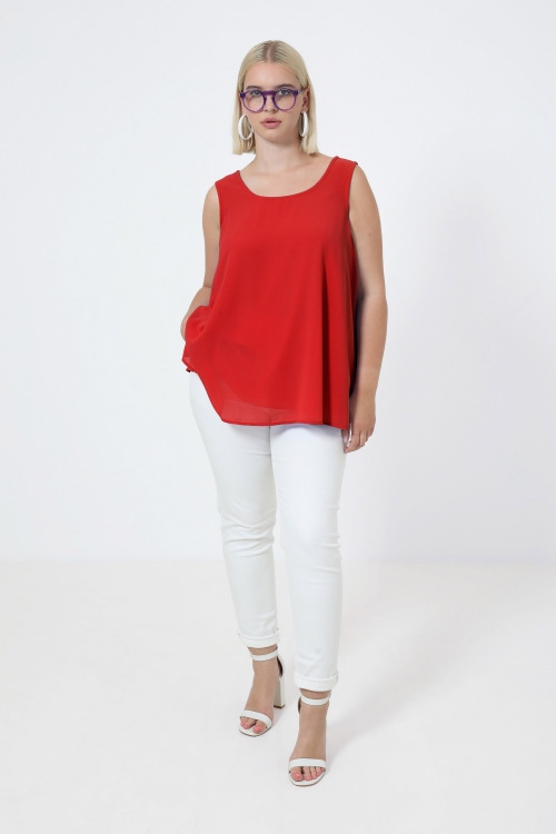 Double voile tank top