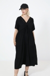 Robe longue unie de style bohéme