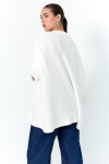 Pull oversize en maille uni effet nid d'abeille