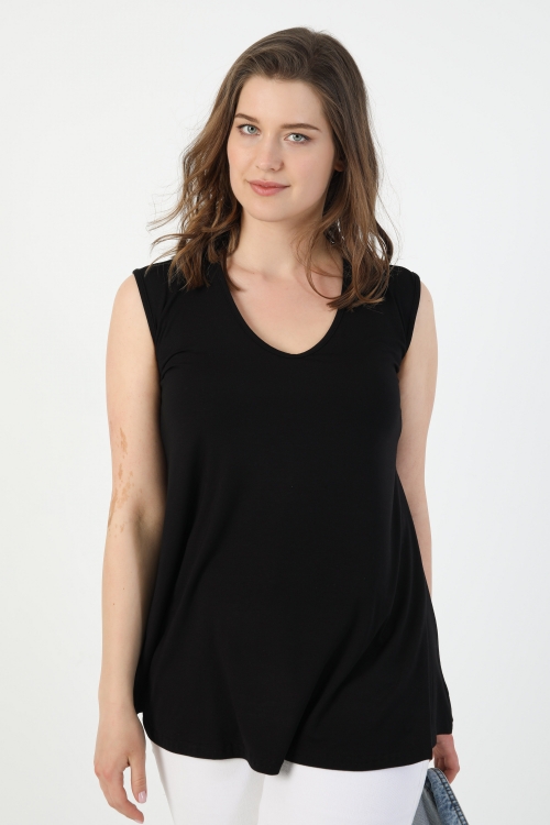 Plain viscose tank top