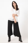 Layered trapeze blouse in plain voile