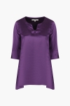 Trapeze tunic in plain satin effect