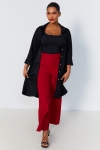 Long shirt in scuba suede - flowing elegance