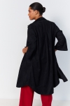 Long shirt in scuba suede - flowing elegance