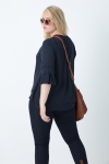 Layered trapeze blouse in plain voile