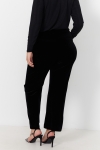 Plain stretch smooth velvet pants