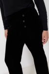 Plain stretch smooth velvet pants