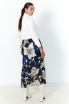 Jacquard printed skirt with raised floral pattern