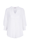 Plain voile blouse with lace