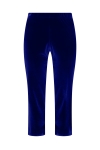 Straight pants in smooth stretch velvet