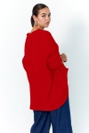 Pull oversize en maille uni effet nid d'abeille