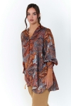 Long tunic in satin print