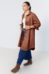 Long shirt in scuba suede - flowing elegance