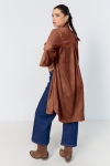 Long shirt in scuba suede - flowing elegance