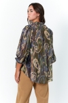 Lightweight shirt in lurex cotton print